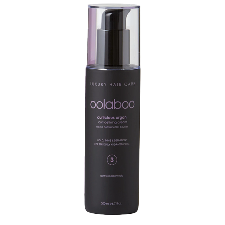 Oolaboo Curlicious Argan Curl Defining Cream 200ml flaske uden æske