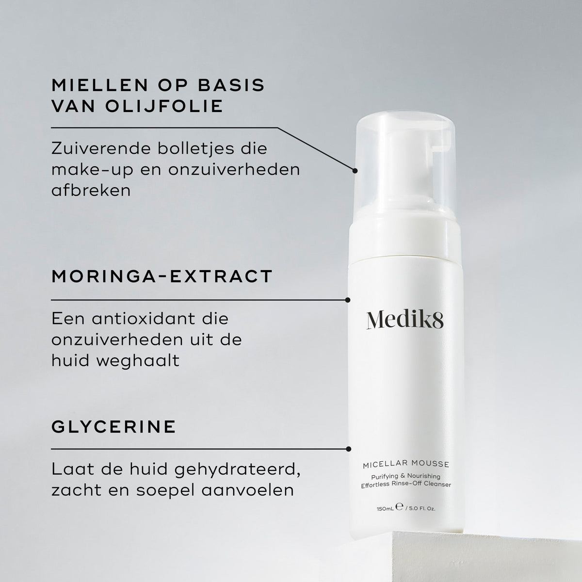Medik8 Micellar Mousse vigtigste ingredienser