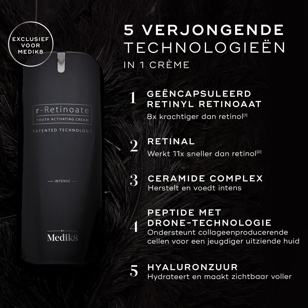 Medik8 r-Retinoate Intense - Night cream 50ml vigtigste ingredienser