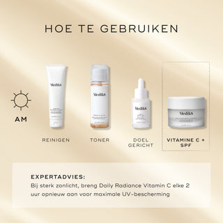 Medik8 Daily Radiance Vitamin C 50ml layering-gids