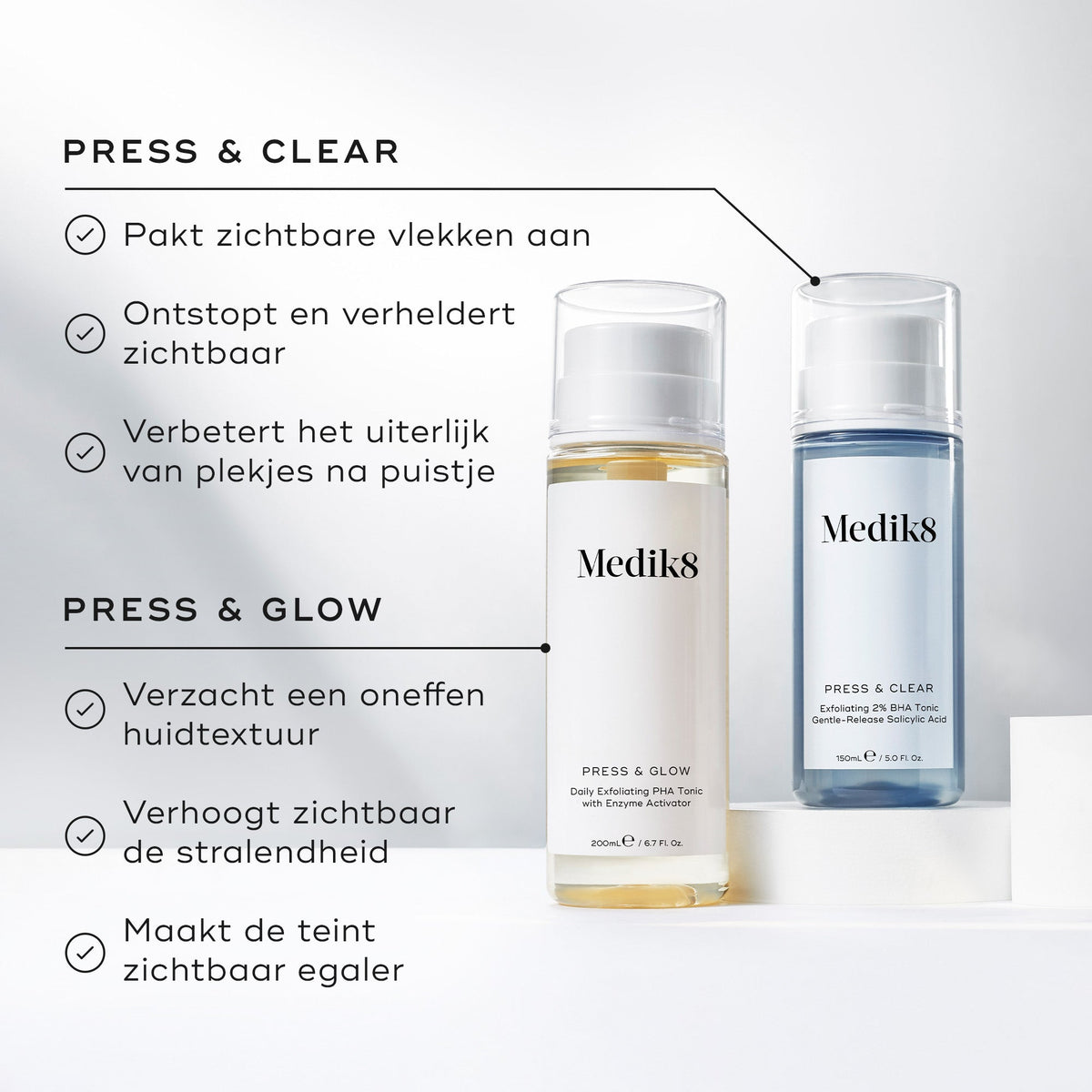 Medik8 Press & Clear 150ml productlijn
