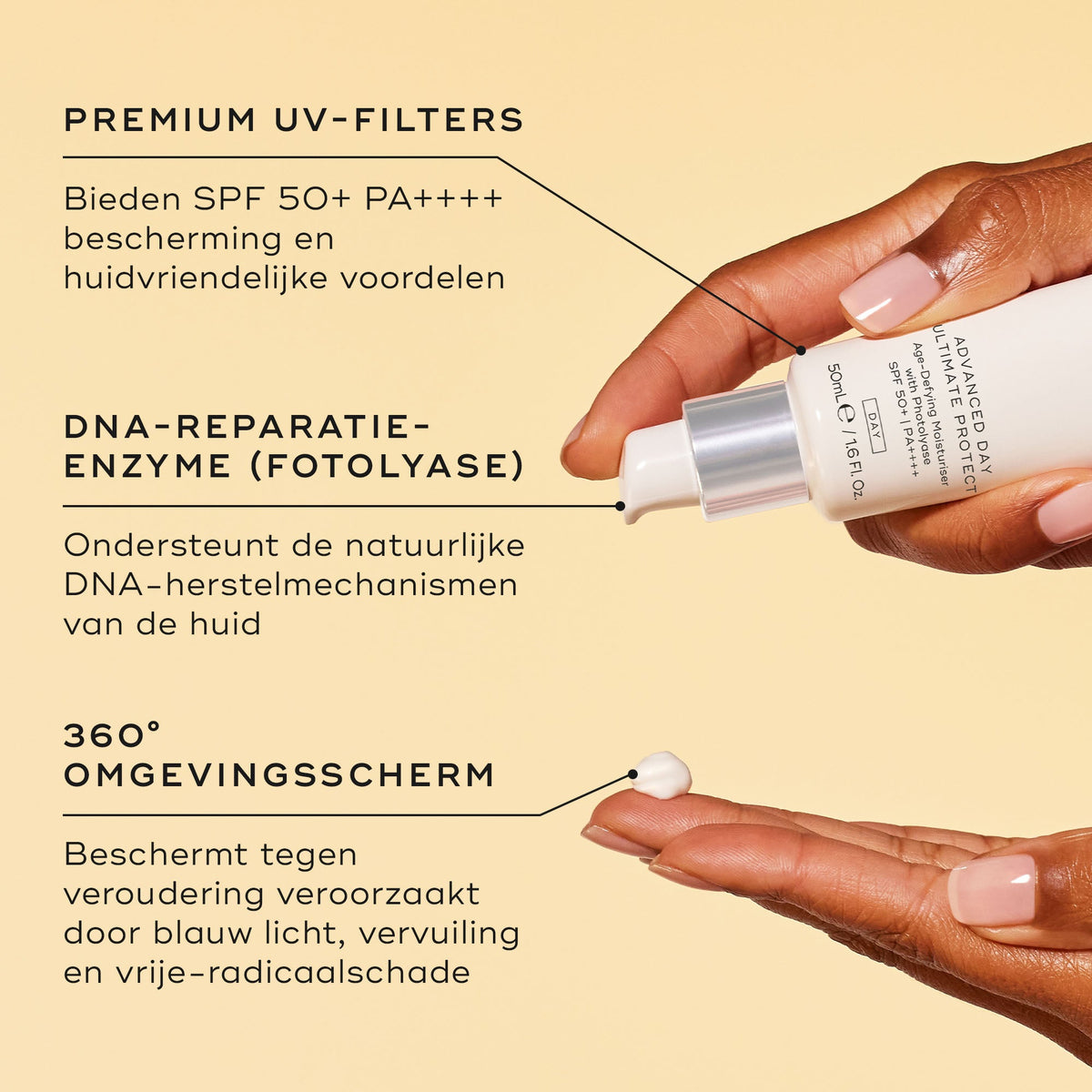 Medik8 Advanced Day Ultimate Protect SPF 50+ 50ml vigtigste ingredienser