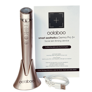 Oolaboo Smart Aesthetics Derma Pro 5+ apparat med æske og opladerkabel