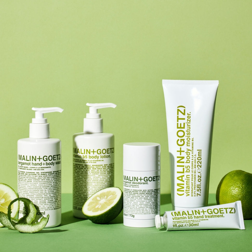 Malin+Goetz Bergamot produkter stemning