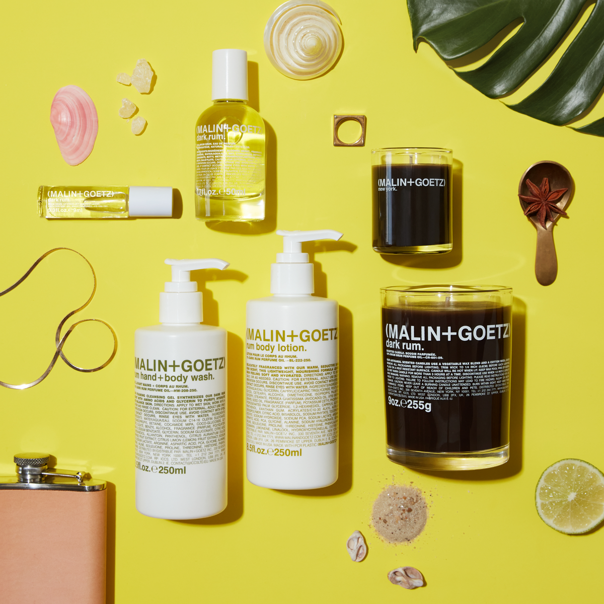 Malin_Goetz_Parfum_Dark_Rum, shampoo, duftlys stemning