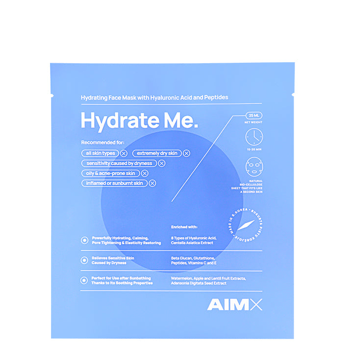 AIMX Hydrate Me - Fugtighedgivende Ansigtsmaske