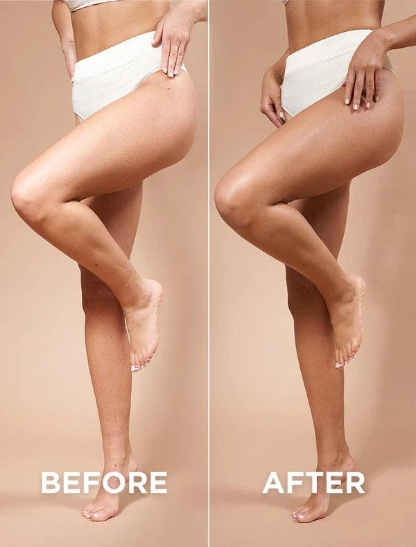 Bondi Sands Skin Illuminator Gradual Tanning Lotion før og efter