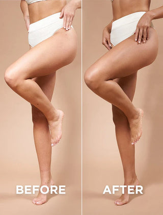 Bondi Sands Skin Illuminator Gradual Tanning Lotion før og efter