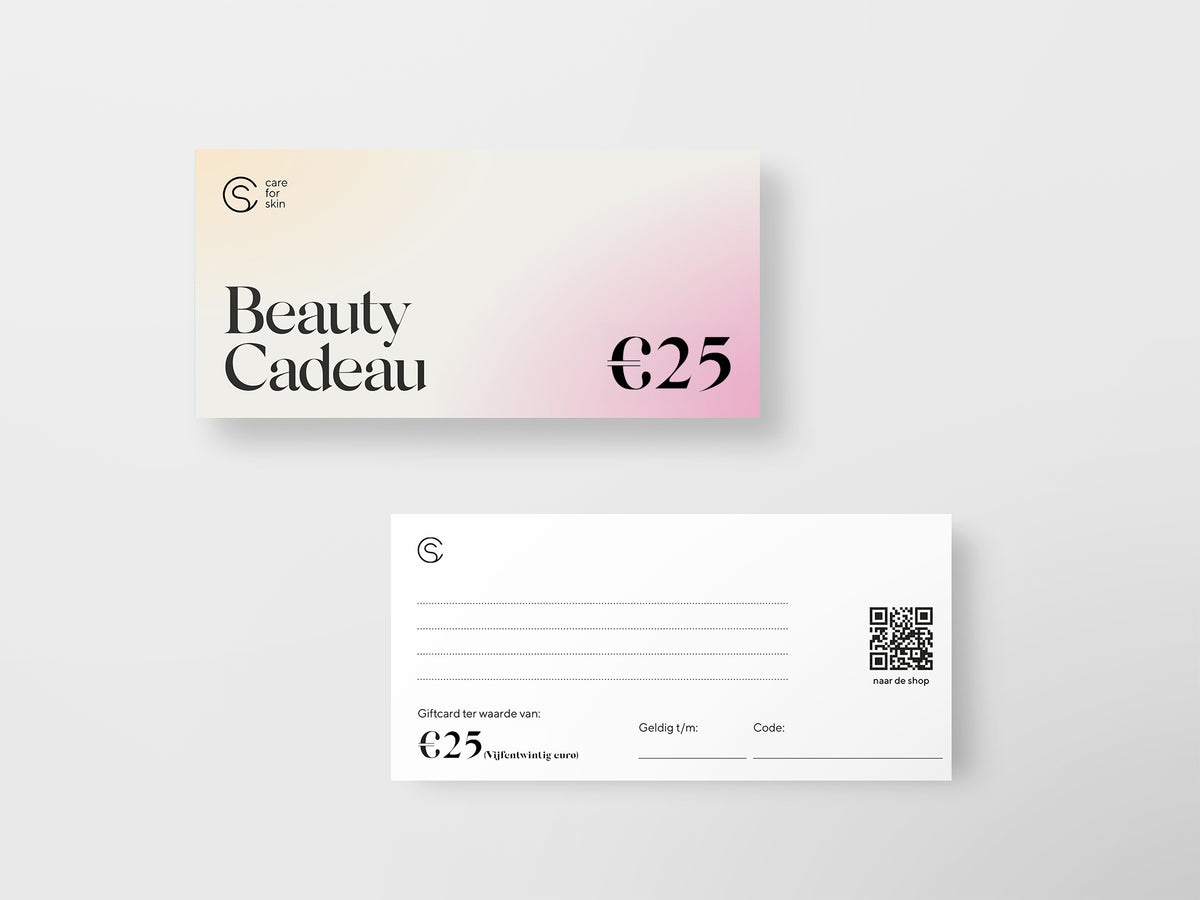 Care for Skin Gift Card 25euro for- og bagside