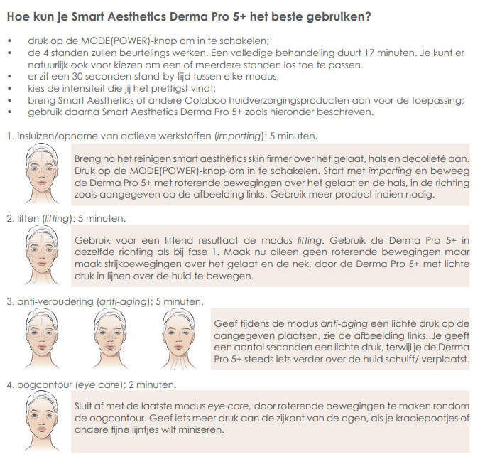 Oolaboo Smart Aesthetics Derma Pro 5+ brugsanvisning trin for trin