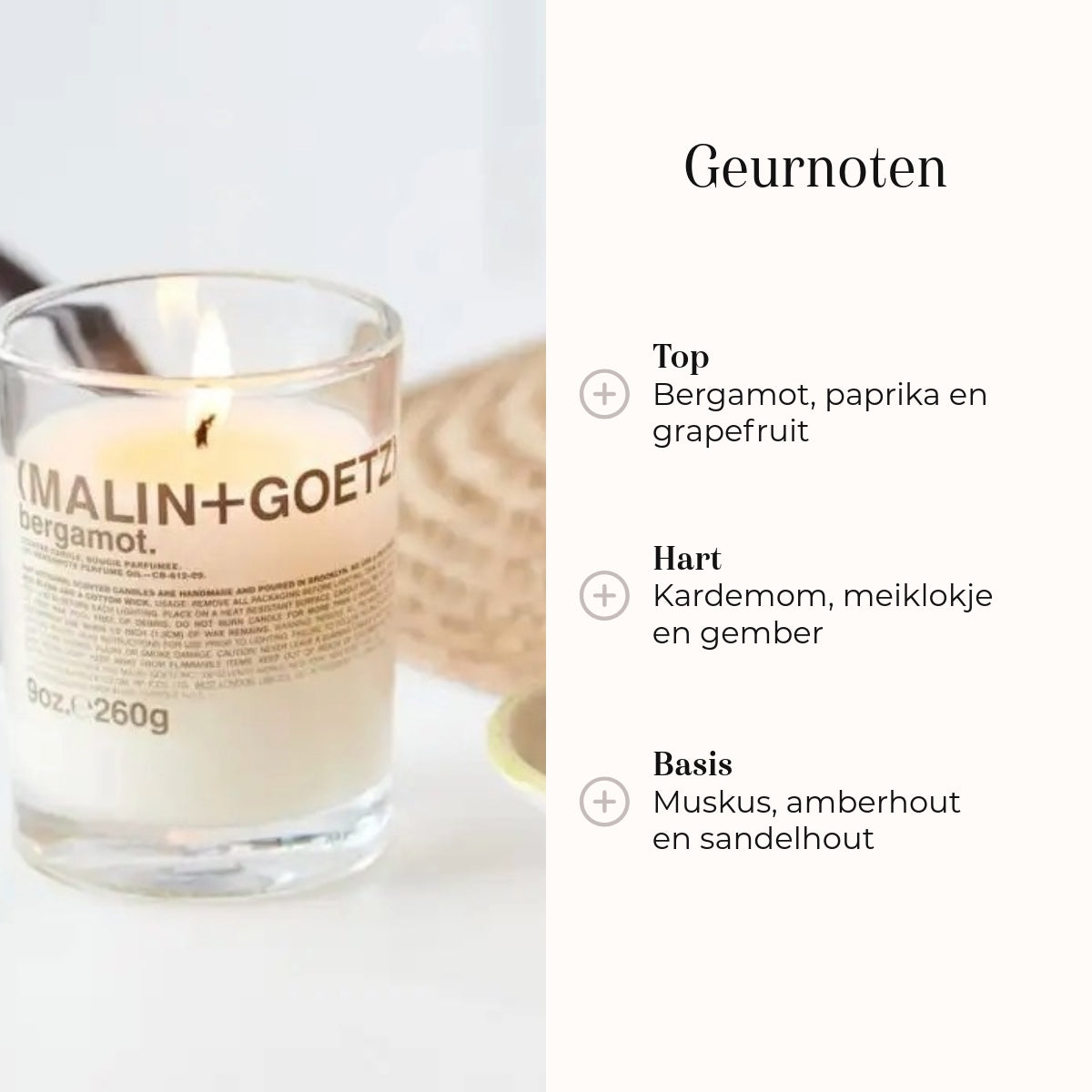 Duftlys - Bergamot 255gr duftnoter