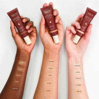 IDUN Minerals Hydrasoft Mineral Foundation farver