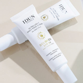 IDUN Minerals Primer & Face Cream Solsken SPF50 stemning