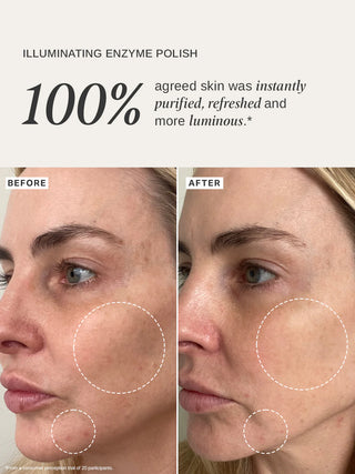 Alpha-H Illuminating Enzyme Polish før og efter