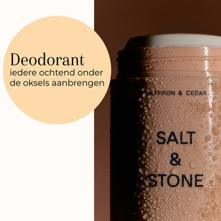 Natural Deodorant Saffron & Cedar 75gr brug