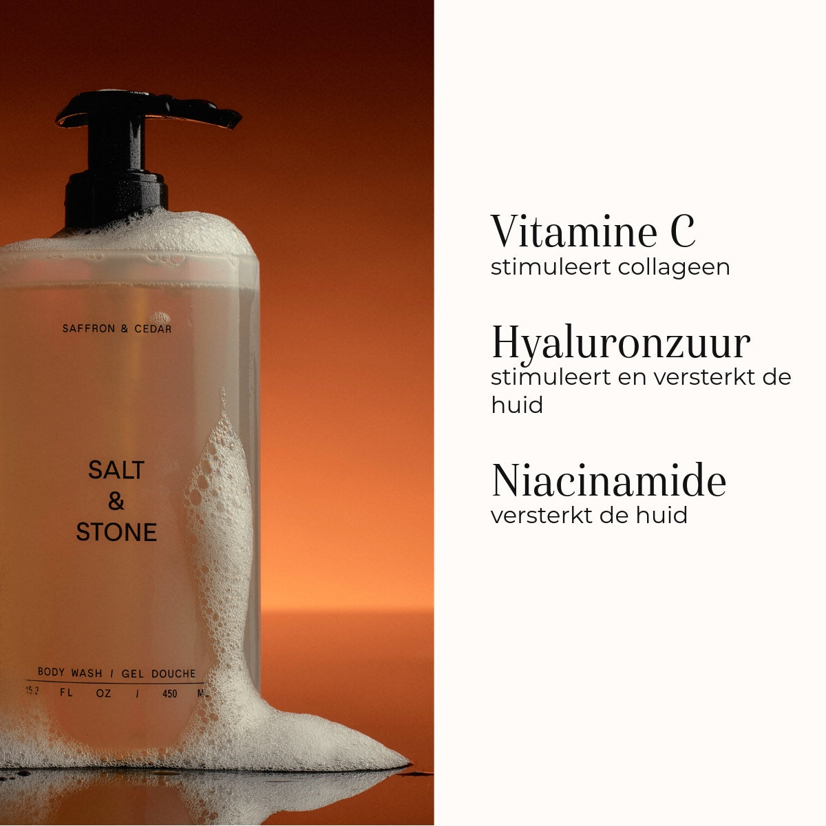 Body Wash Saffron & Cedar 450ml ingredienser