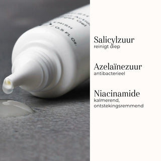 Medik8 Blemish SOS 15ml ingredienser salicylsyre, azelainsyre og niacinamid
