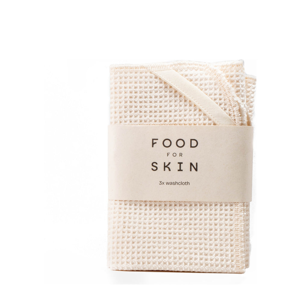 Food for Skin Genanvendelige vaskeklude 3 stk.