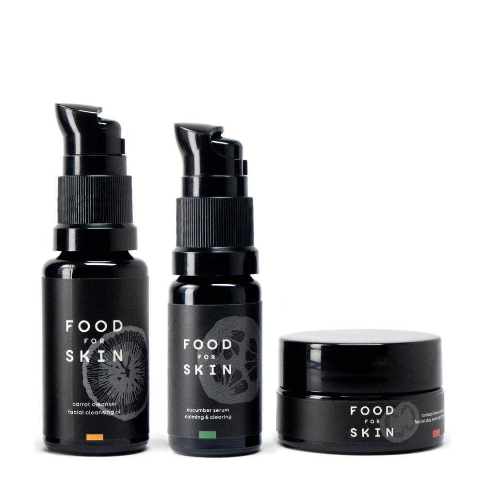 Food for Skin Prøvesæt Cucumber – beroligende 15 ml, 15 ml, 10 ml