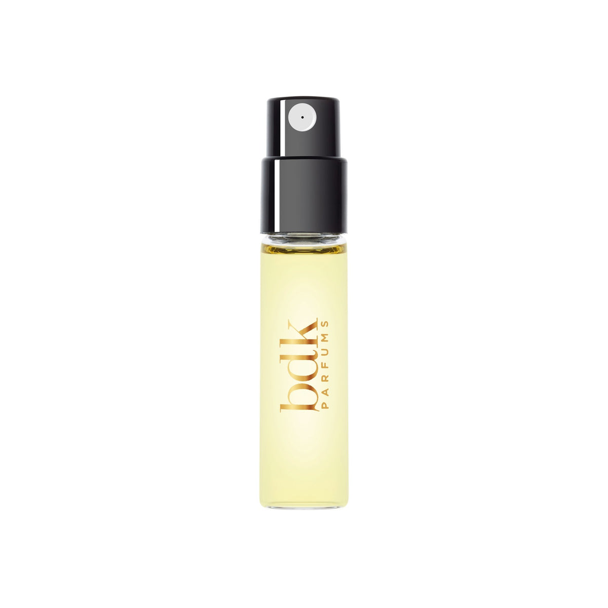 BDK Parfums Velvet Tonka Extrait 2ml prøve set fra siden med bdk-logo