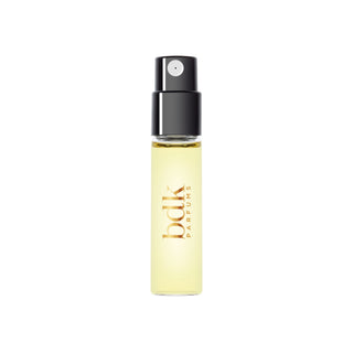 BDK Parfums Velvet Tonka Extrait 2ml prøve set fra siden med bdk-logo