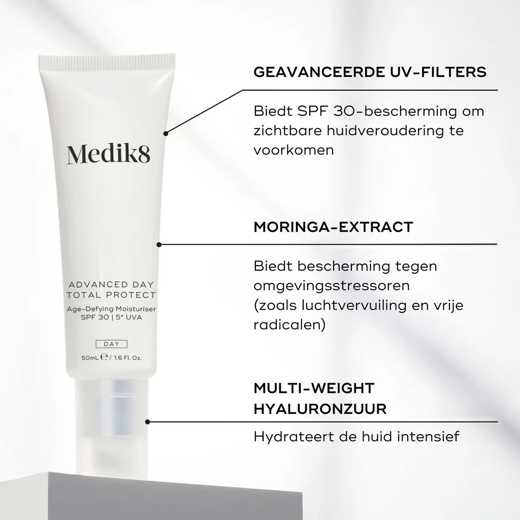 Medik8 Advanced Day Total Protect SPF 30 UV-filters en hyaluronzuur