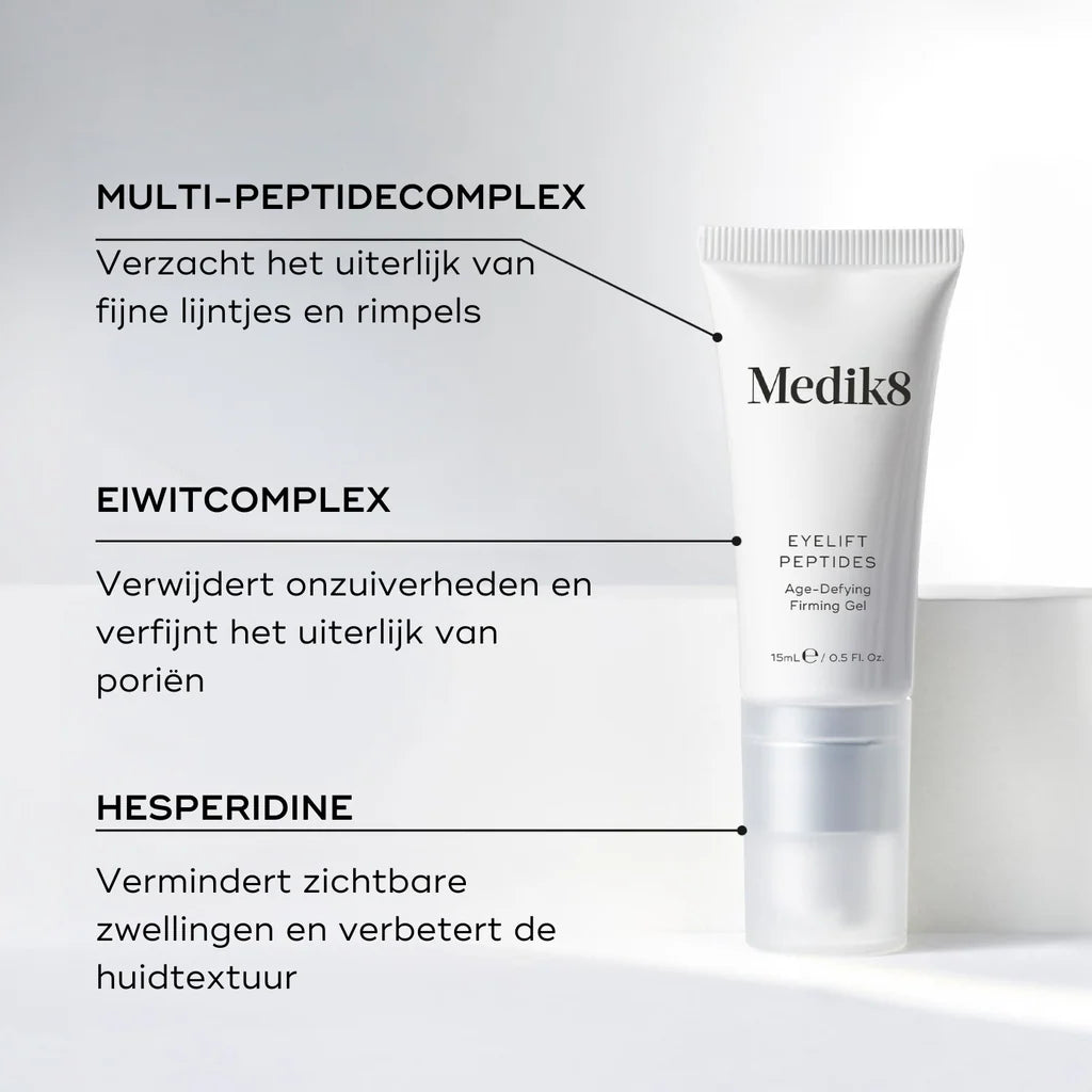 Medik8 Eyelift Peptides 15ml ingredienser peptider og hesperidin