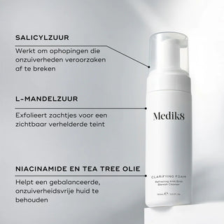 Medik8 Clarifying Foam ingredienser salicylsyre og tea tree-olie