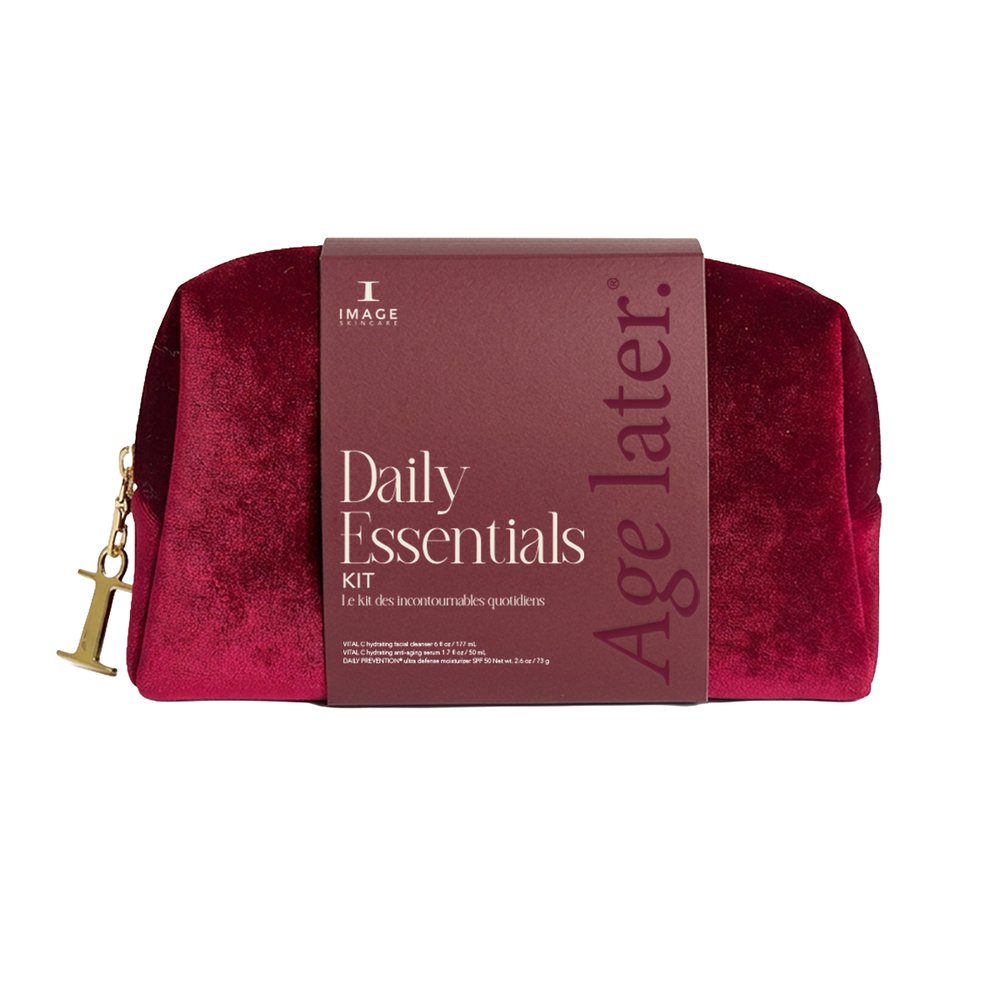 Image Skincare Gift Set VITAL C & Daily Prevention rood fluwelen etui