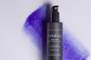 Oolaboo Blushy Truffle Platinum Shampoo med lilla malerstrøg