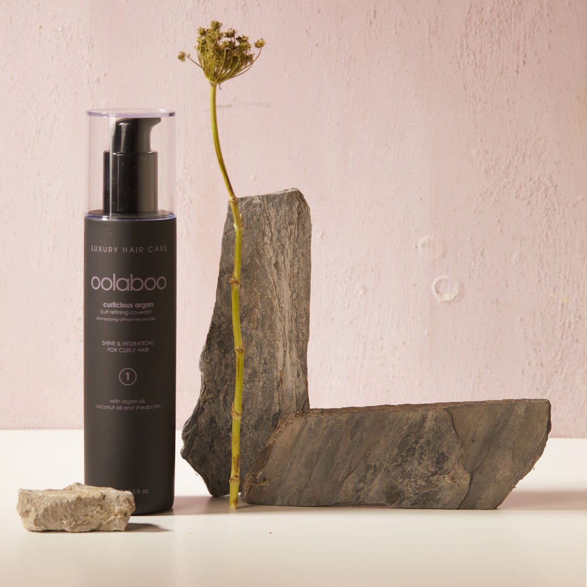 Oolaboo Curlicious Argan Curl Refining Co-Wash bij leisteen