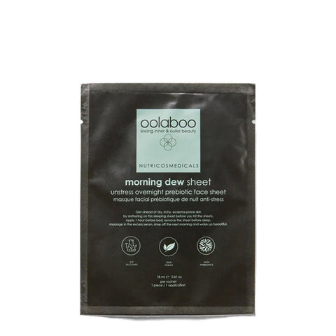 Morning Dew Unstress Overnight Prebiotic Face Sheet 18 ml | Oolaboo