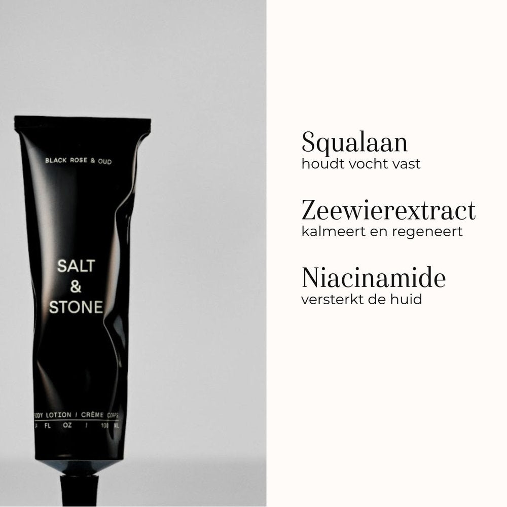Salt & Stone Hand Cream Black Rose & Oud 60ml ingrediënten