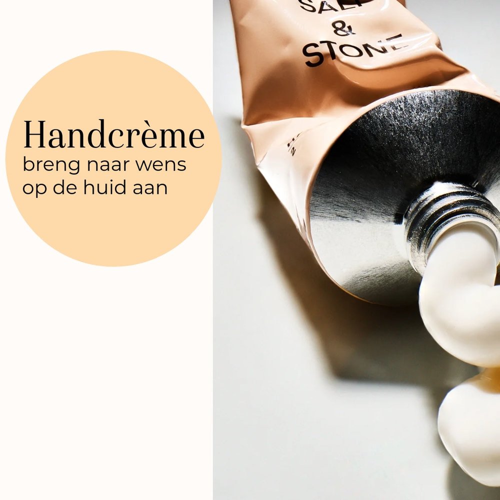 Salt & Stone Hand Cream Saffron & Cedar 60ml gebruik