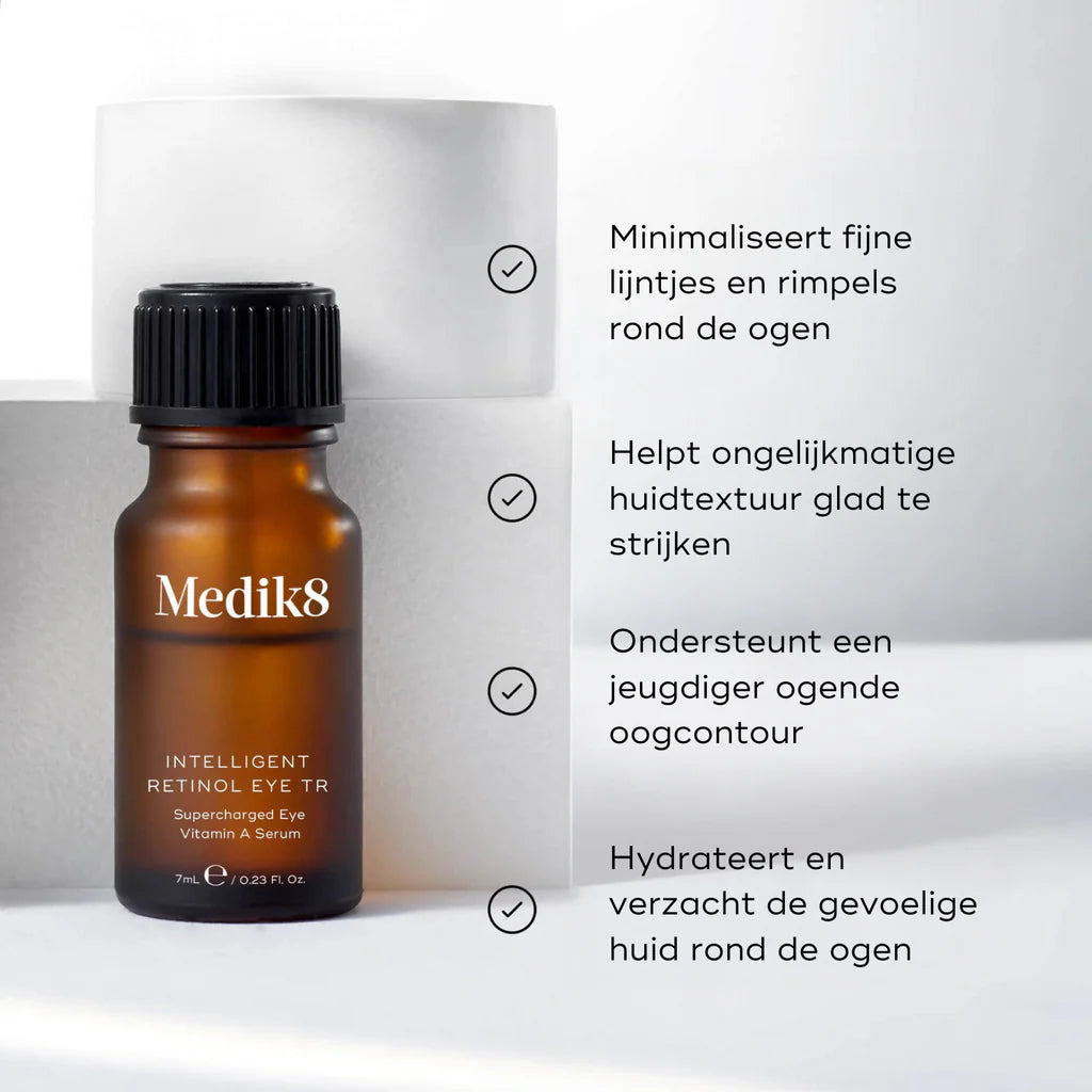 Medik8 Intelligent Retinol Eye TR 7ml flaske med fordele for øjenzonen